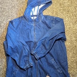 Longaberger Women's 2x Hooded Denim Jacket